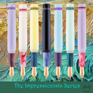The 7 pens in The Impressionists Series